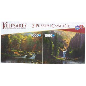 Set of 2 Keepsakes 1000pcs Jigsaw Puzzles | Mountain Landscapes New Sealed